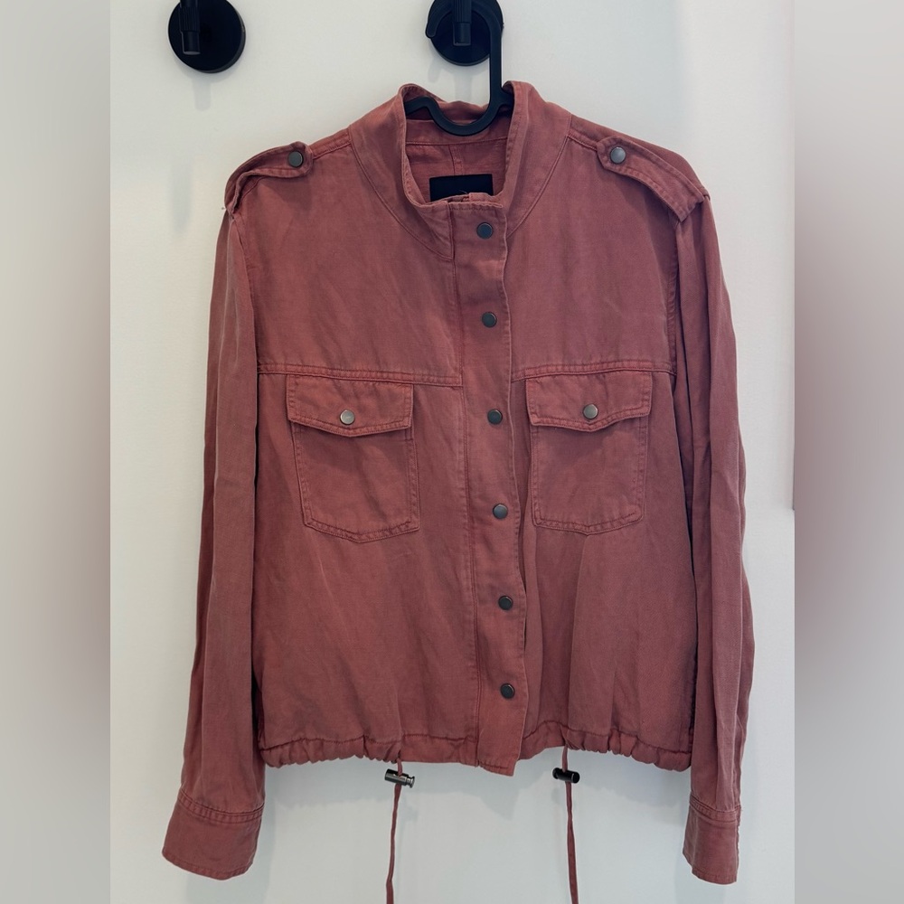 Rails Pink Collins Jacket in rust Khaki